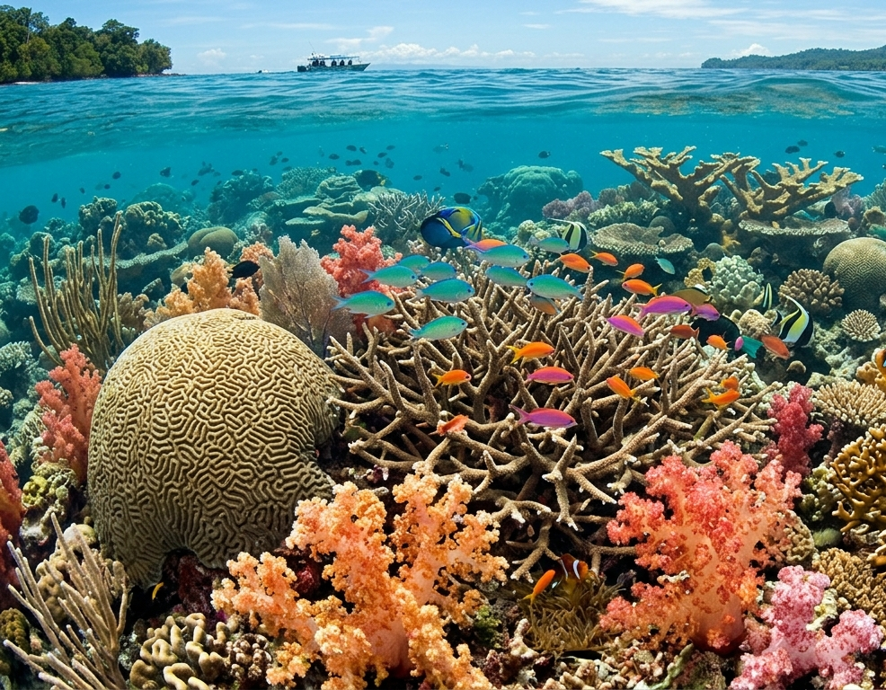 Reef and marine life